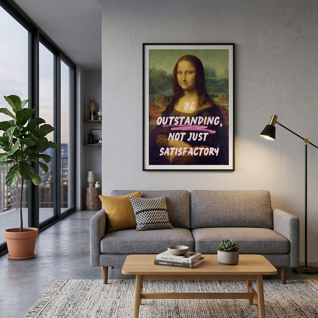 Kunstdruck auf Leinwand, „Seien Sie herausragend“
