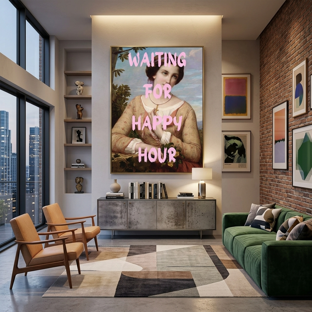 Leinwandbild „Warten auf die Happy Hour“
