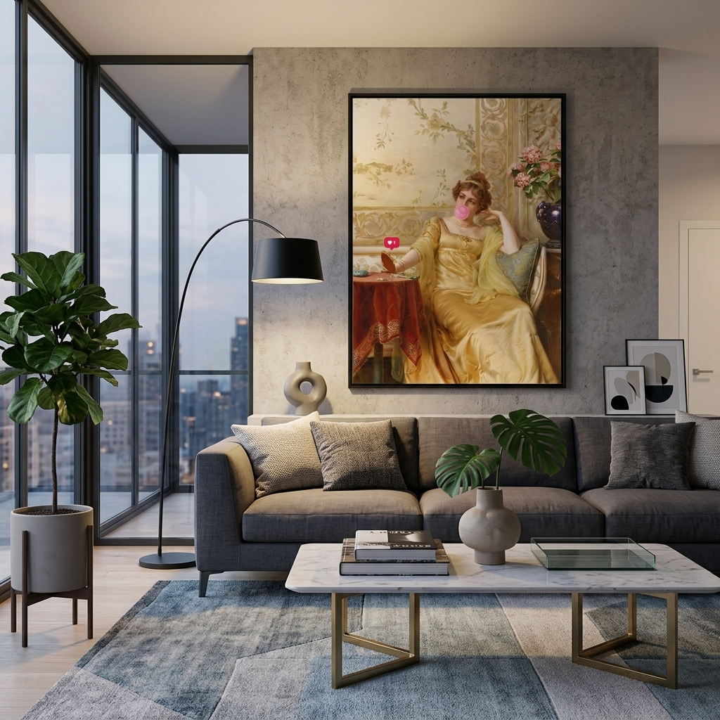 Leinwandbild Eleganz mit Kaugummi und Ähnlichem