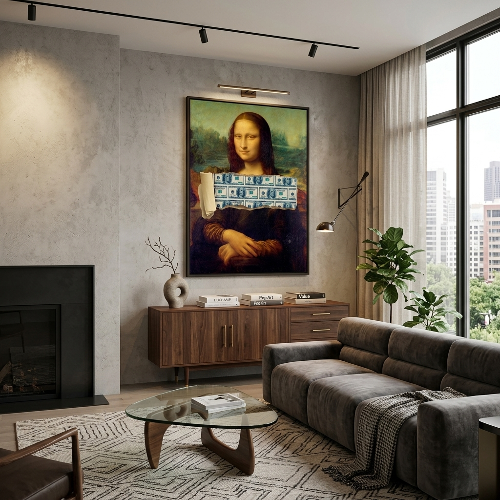 Mona Lisa Money Lisa Inspirational Canvas Wall Art Print