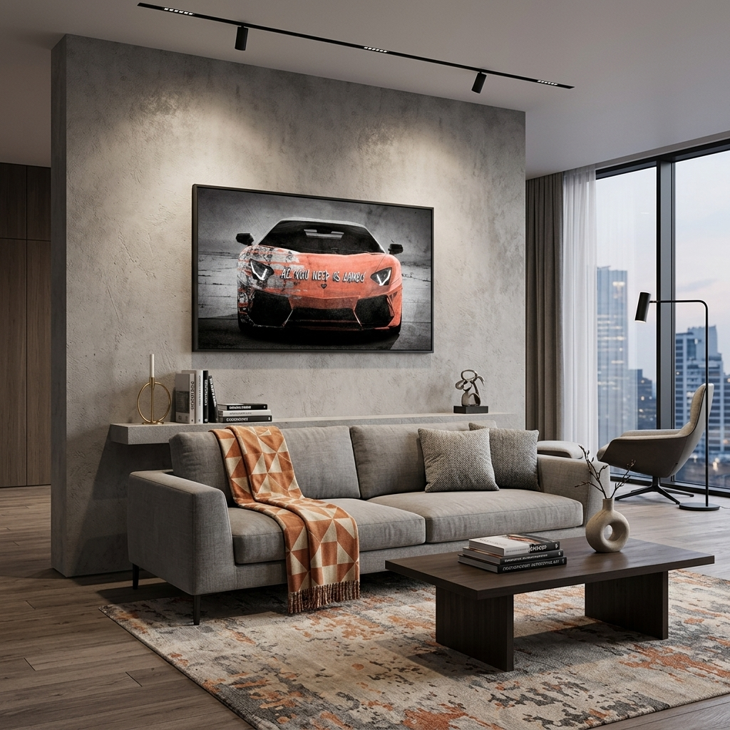Zur Motivation brauchen Sie nur Lambon Motivations-Kunstdruck auf Leinwand