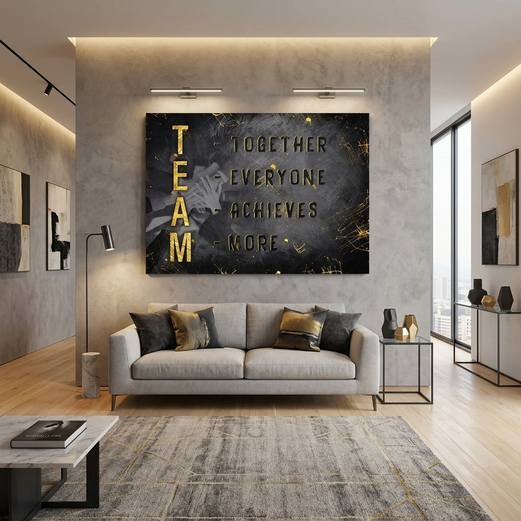 „DON'T STOP KEEP GOING“ – motivierender Kunstdruck auf Leinwand