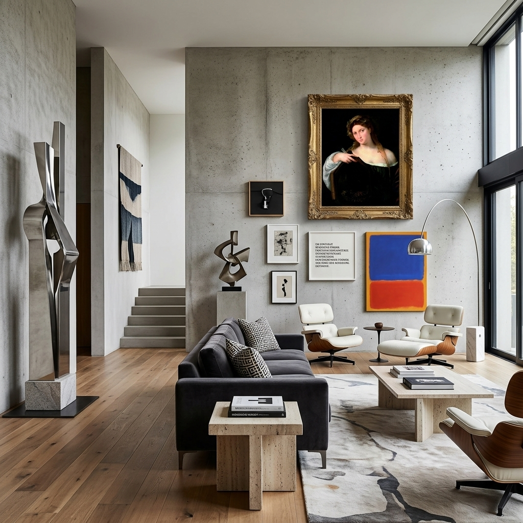 Reproduktion „Die Eitelkeit des Weltlichen (Vanitas)“ von Tizian, Reproduktion auf Leinwand, Kunstdruck