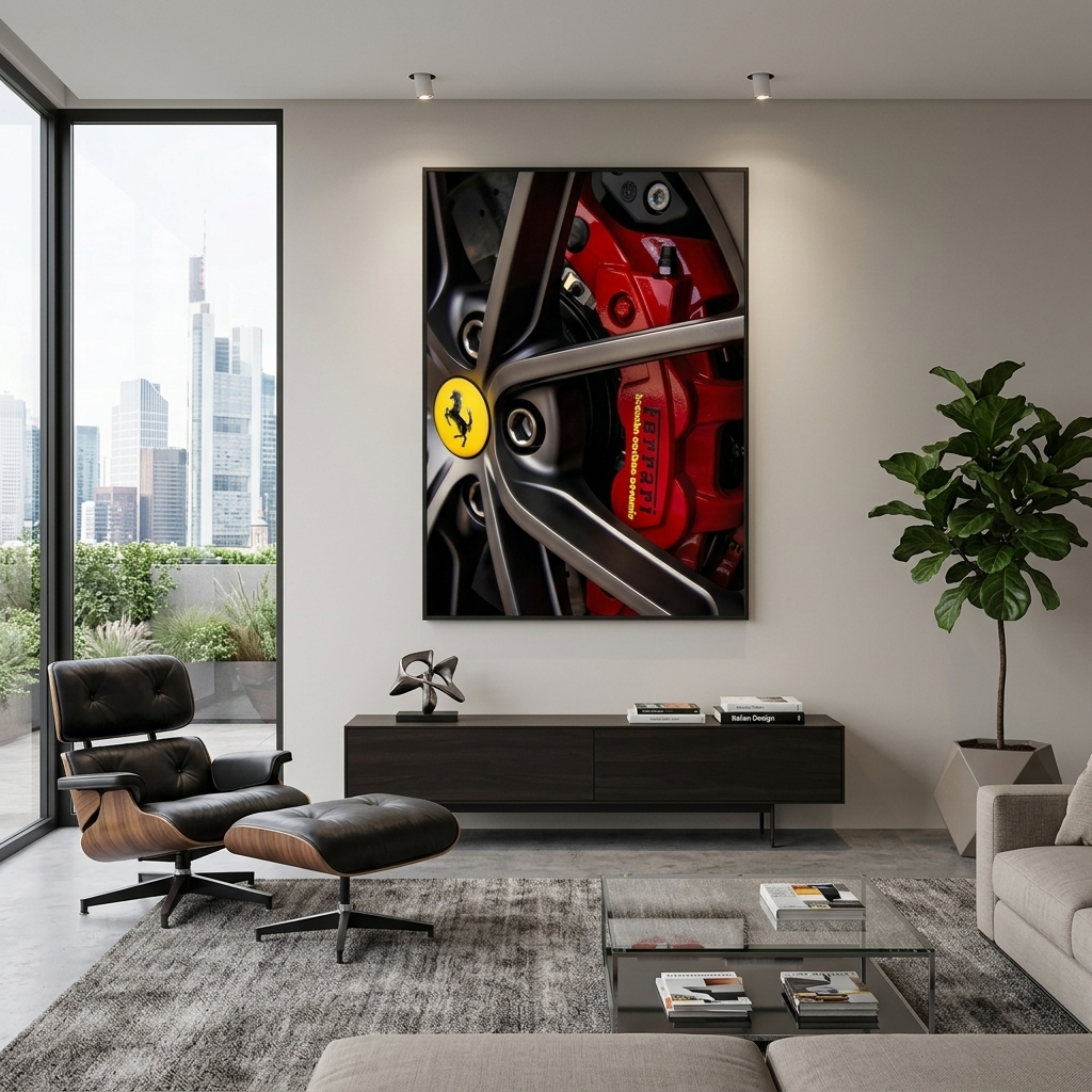 Leinwandbild „Ferrari-Radauto“