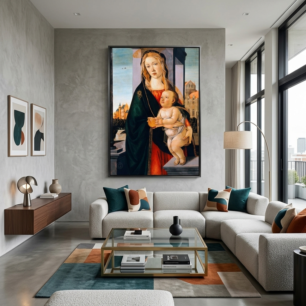 Reproduktion Madonna mit Kind Reproduktion Leinwand Wand Kunstdruck