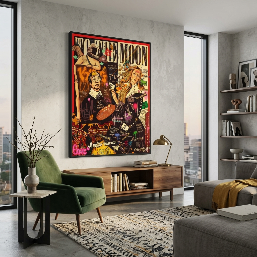 Satoshi Nakamoto Bitcoin Graffiti Magazin Inspirierender Leinwand-Kunstdruck