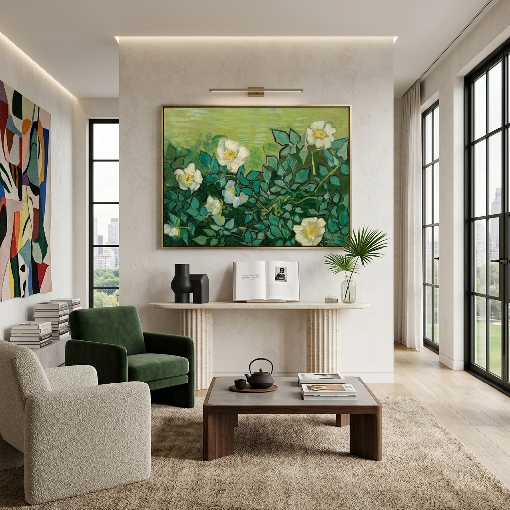 Reproduktion Wilde Rosen Reproduktion Leinwand Wand Kunstdruck