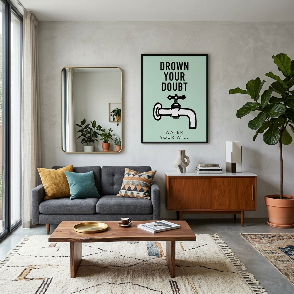 Monopoly Drown your doubt Canvas Wall Art Print