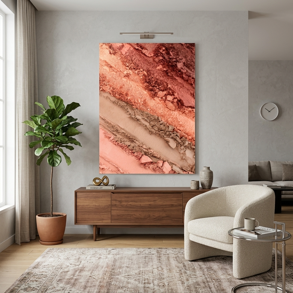 Leinwandbild „Abstraktion“ in Pudertönen