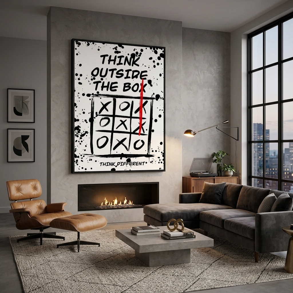 For motivation Think different Motivational Canvas Wall Art Print
