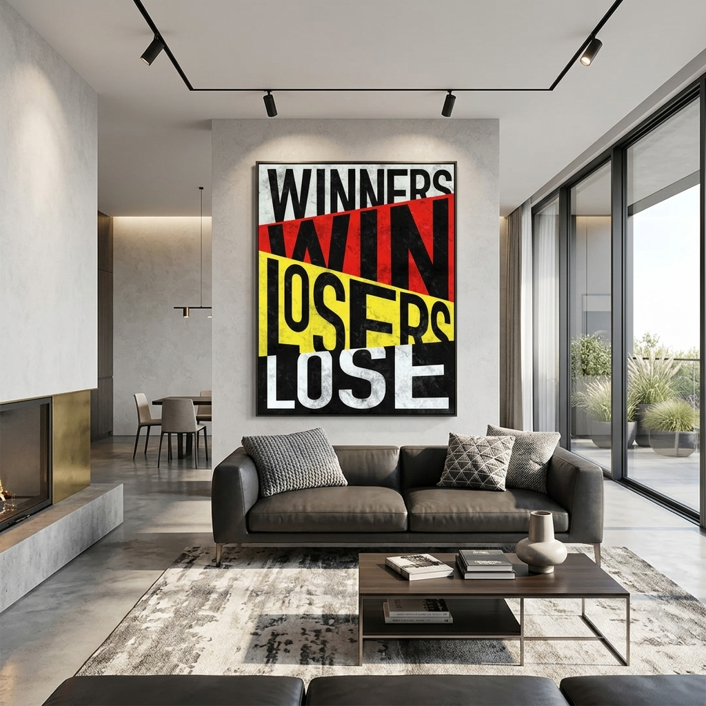 Zur Motivation Gewinner gewinnen motivierender Leinwand-Kunstdruck