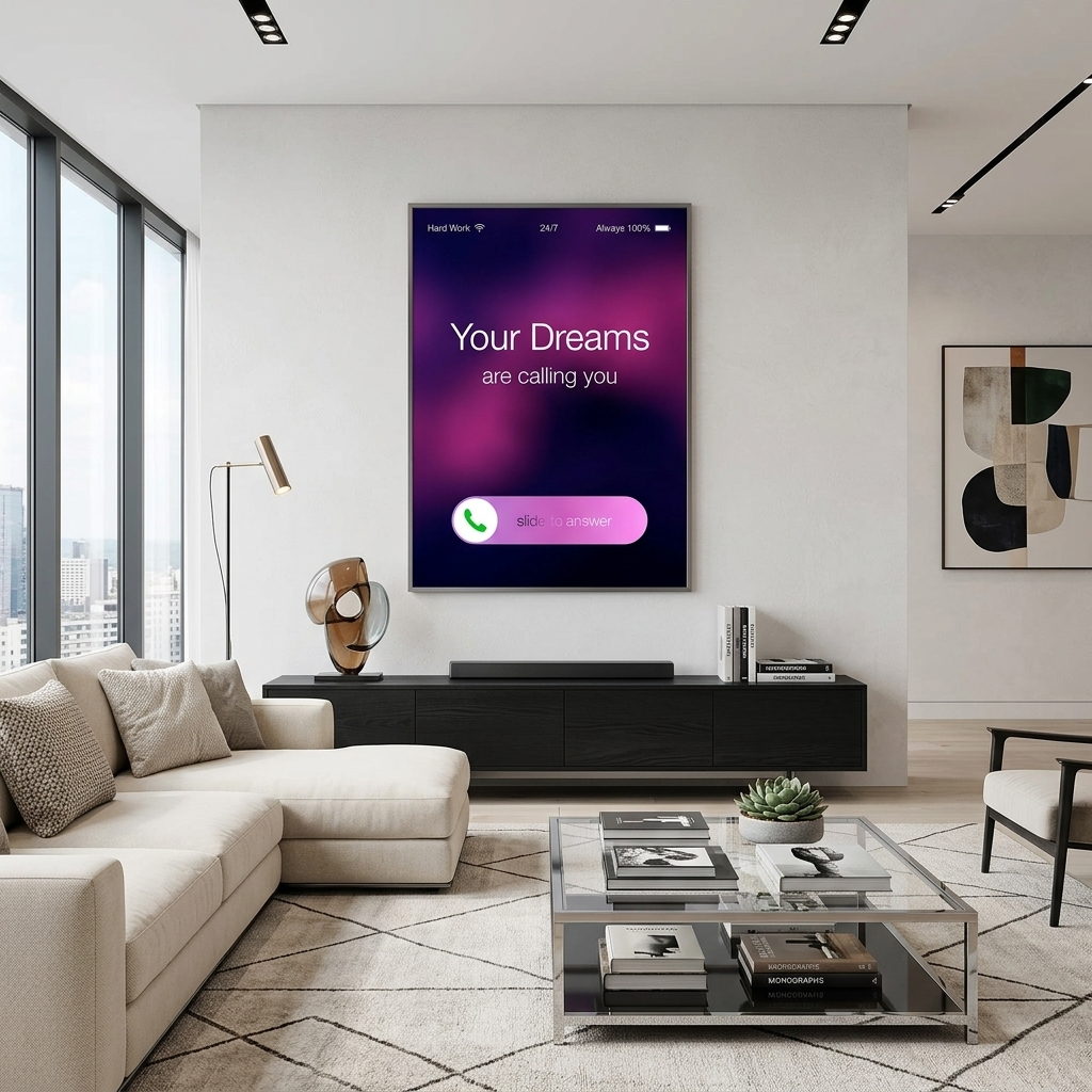 For motivation Your dreams are calling you Motivational Canvas Wall Art Print