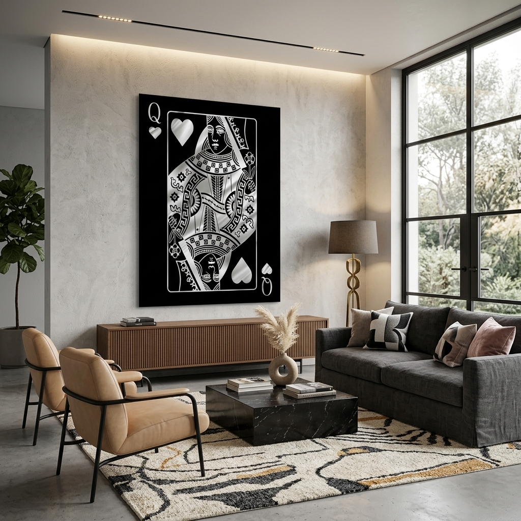 Um Königin Silber motivierende Leinwand Wand Kunstdruck