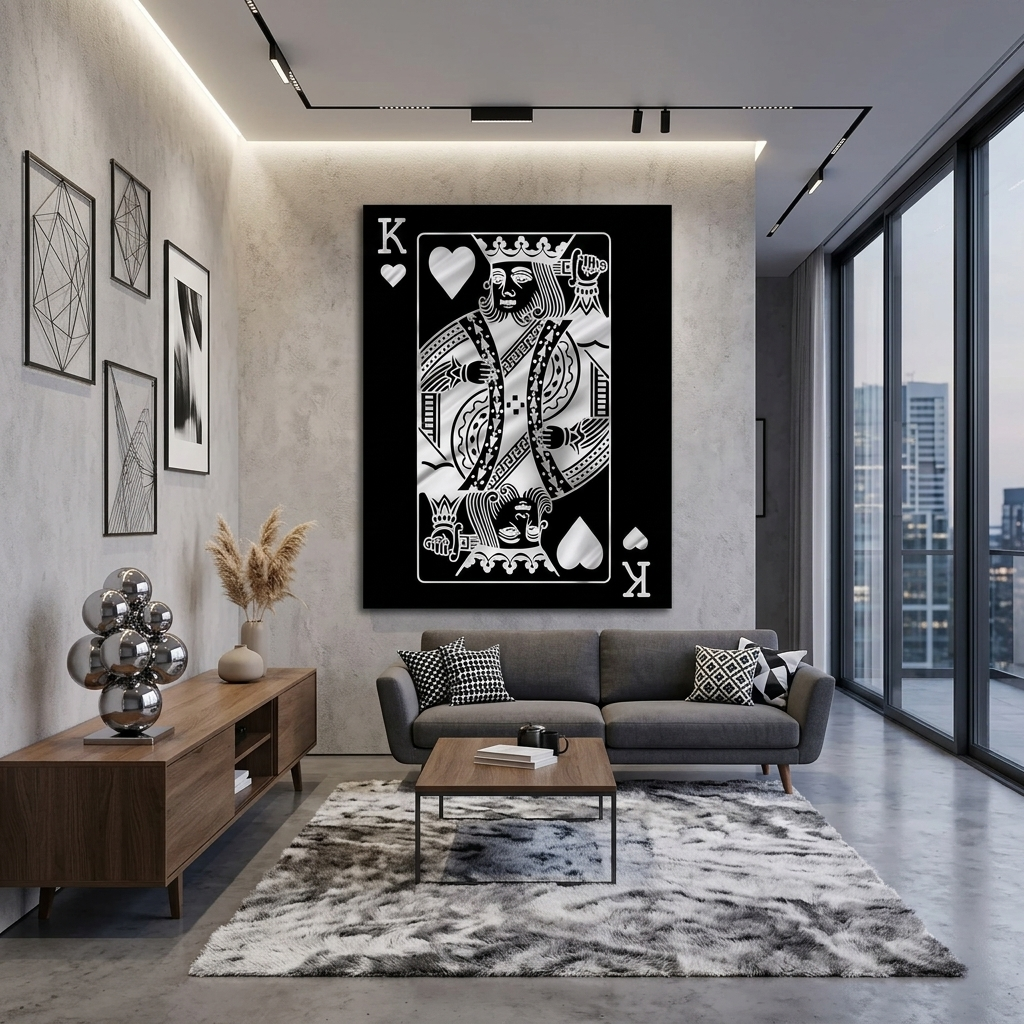 Um König Silber motivierende Leinwand Wand Kunstdruck zu motivieren