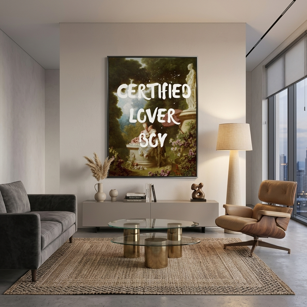 Kunstdruck auf Leinwand, Motiv „Certified Lover Boy“
