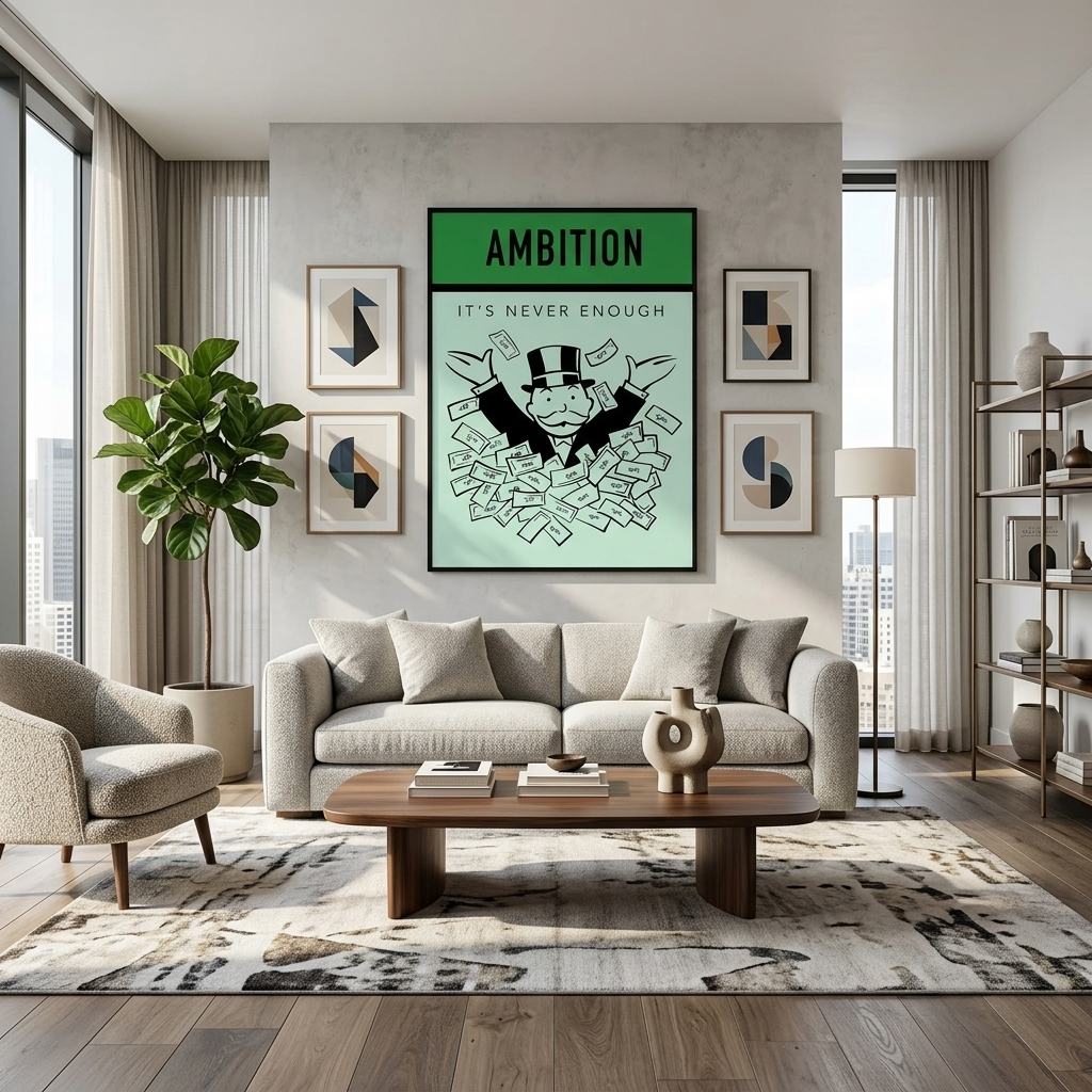 Monopoly Ambition Canvas Wall Art Print