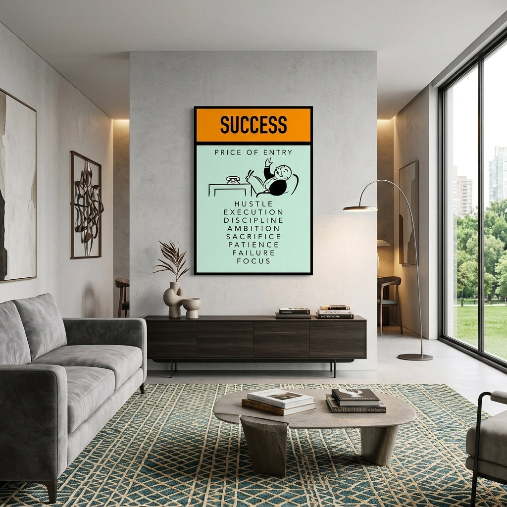 Monopoly Prise of entry Canvas Wall Art Print