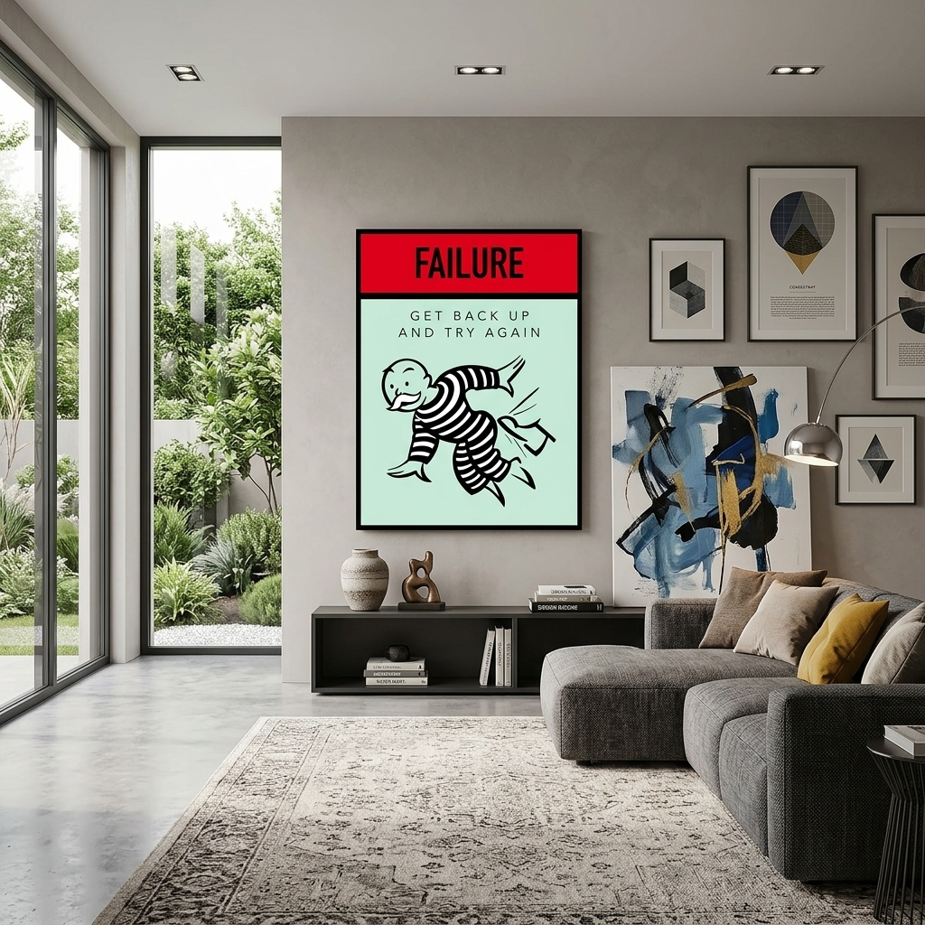 Monopoly Failure Canvas Wall Art Print
