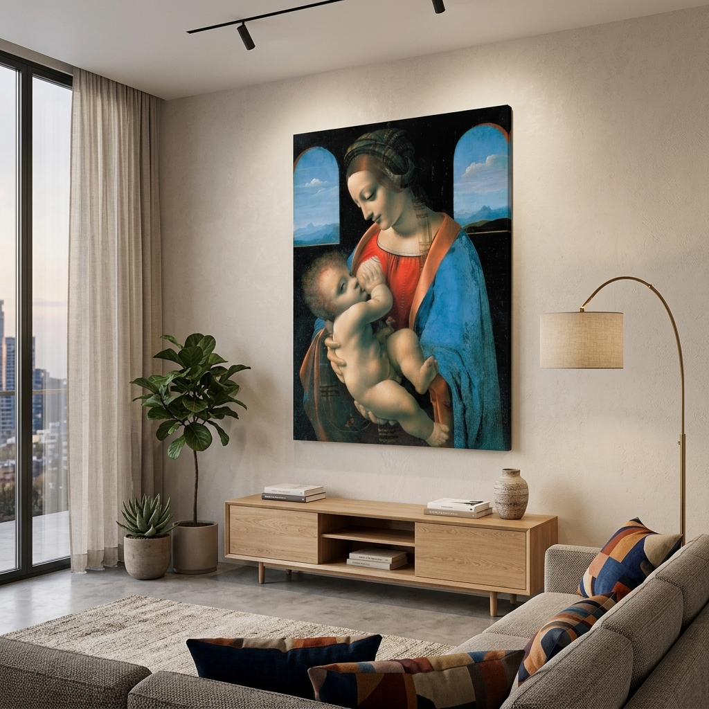 Reproduktion Madonna Litta Reproduktion Leinwand Wand Kunstdruck