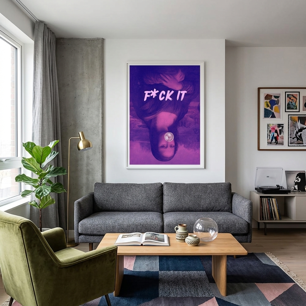 Leinwandbild, umgedrehte Mona Lisa