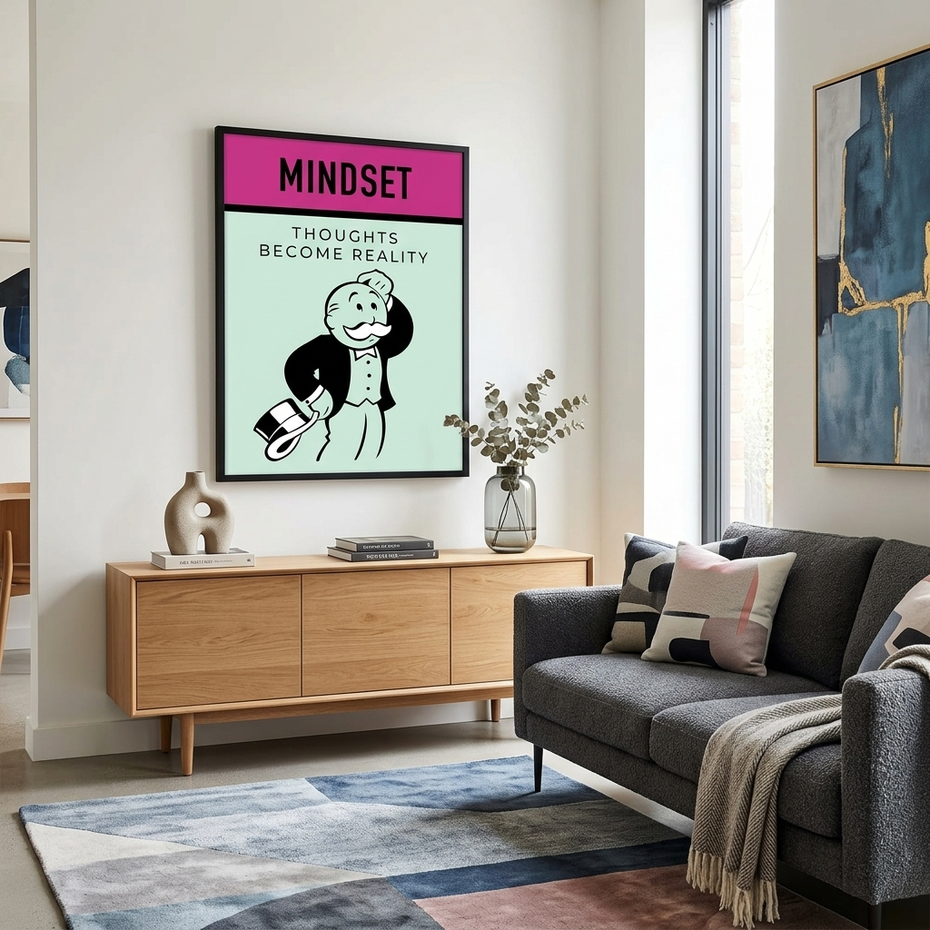 Monopoly Mindset Canvas Wall Art Print