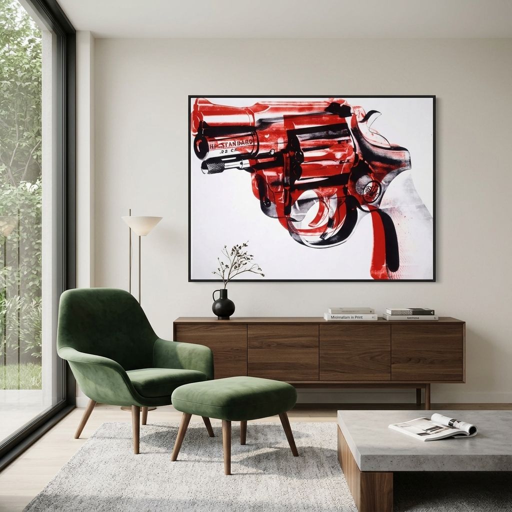Reproduktion Revolver Reproduktion Leinwand Wand Kunstdruck