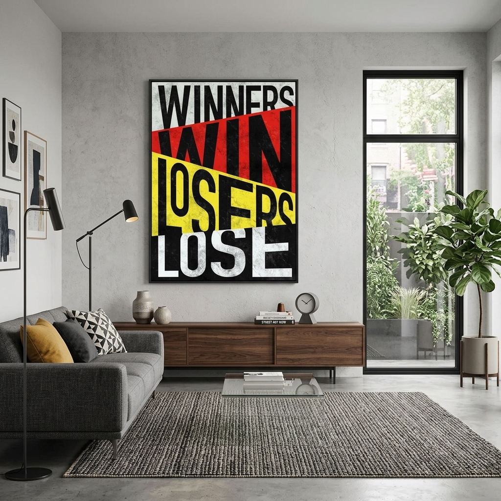 Zur Motivation Gewinner gewinnen motivierender Leinwand-Kunstdruck