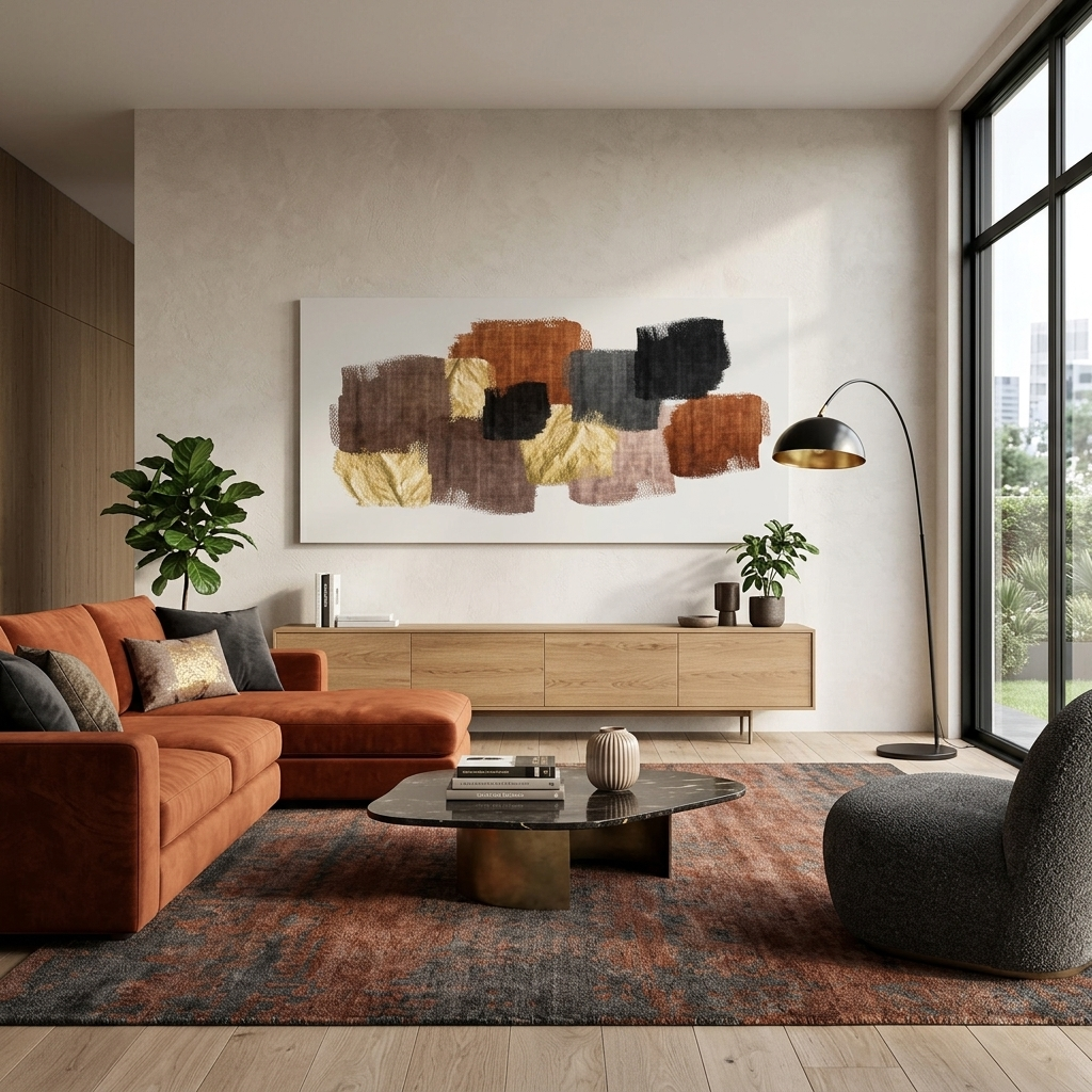 Leinwandbild „Verschiedene Flecken auf weißem Hintergrund“, abstrakter Kunstdruck