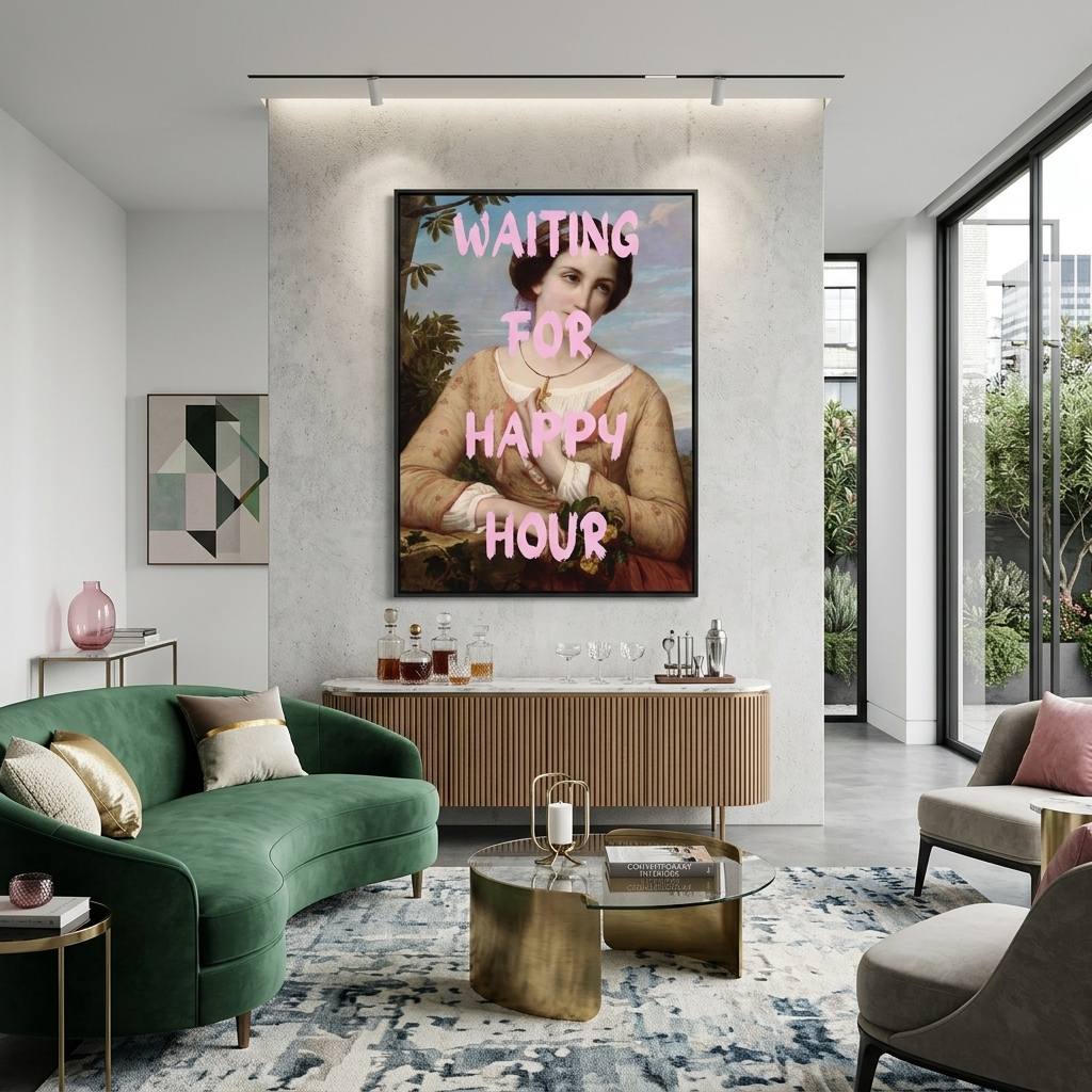 Leinwandbild „Warten auf die Happy Hour“