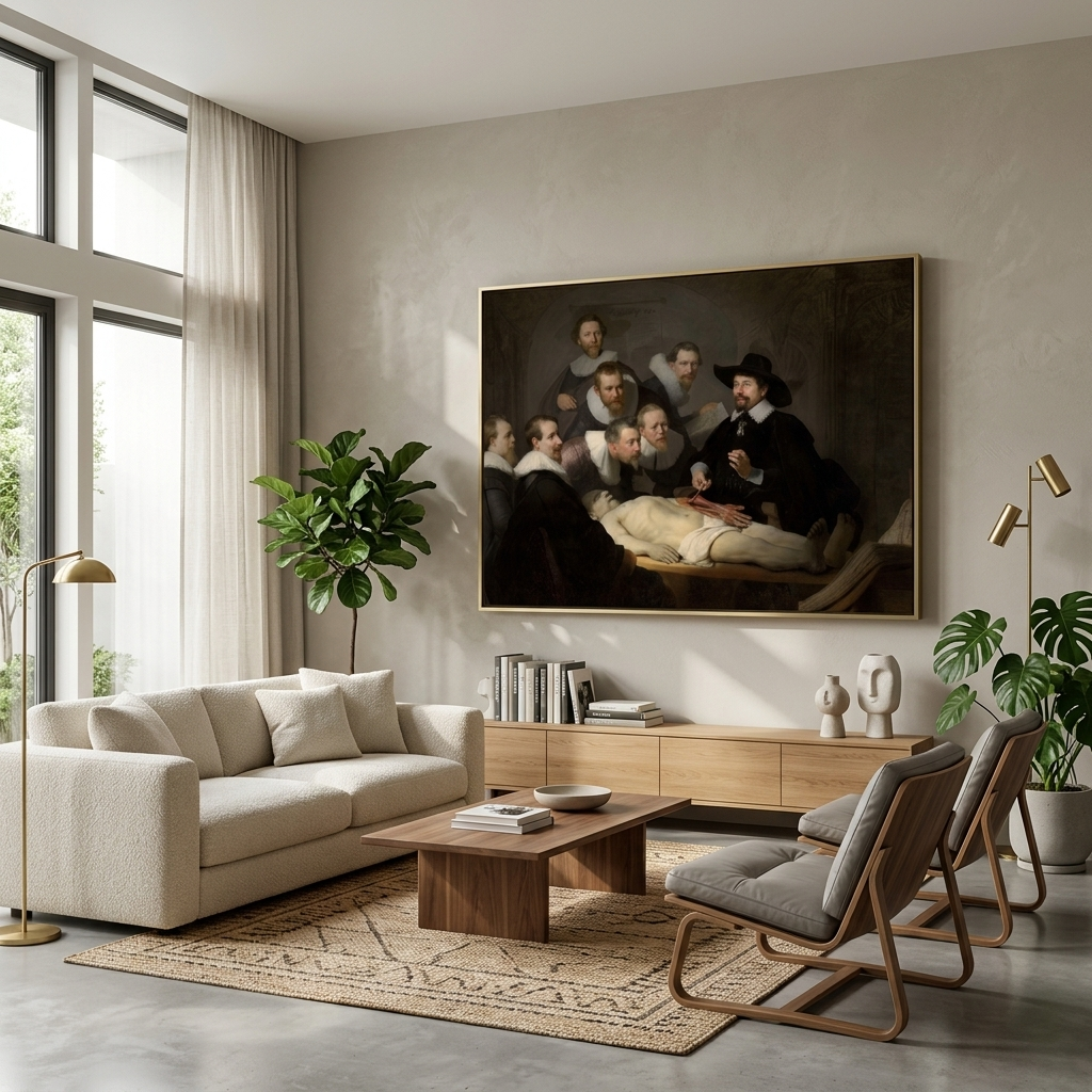 Reproduktion von Dr. Tulps Anatomiestunde, Rembrandt-Reproduktion, Kunstdruck auf Leinwand