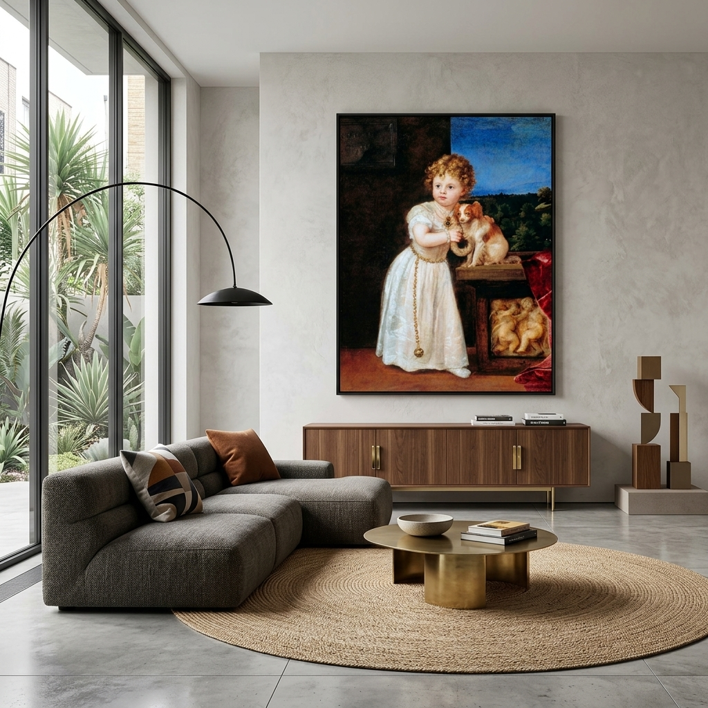 Reproduktions-Porträt von Clarissa Strozzi, Tizian, Reproduktion, Leinwandbild, Wandbild