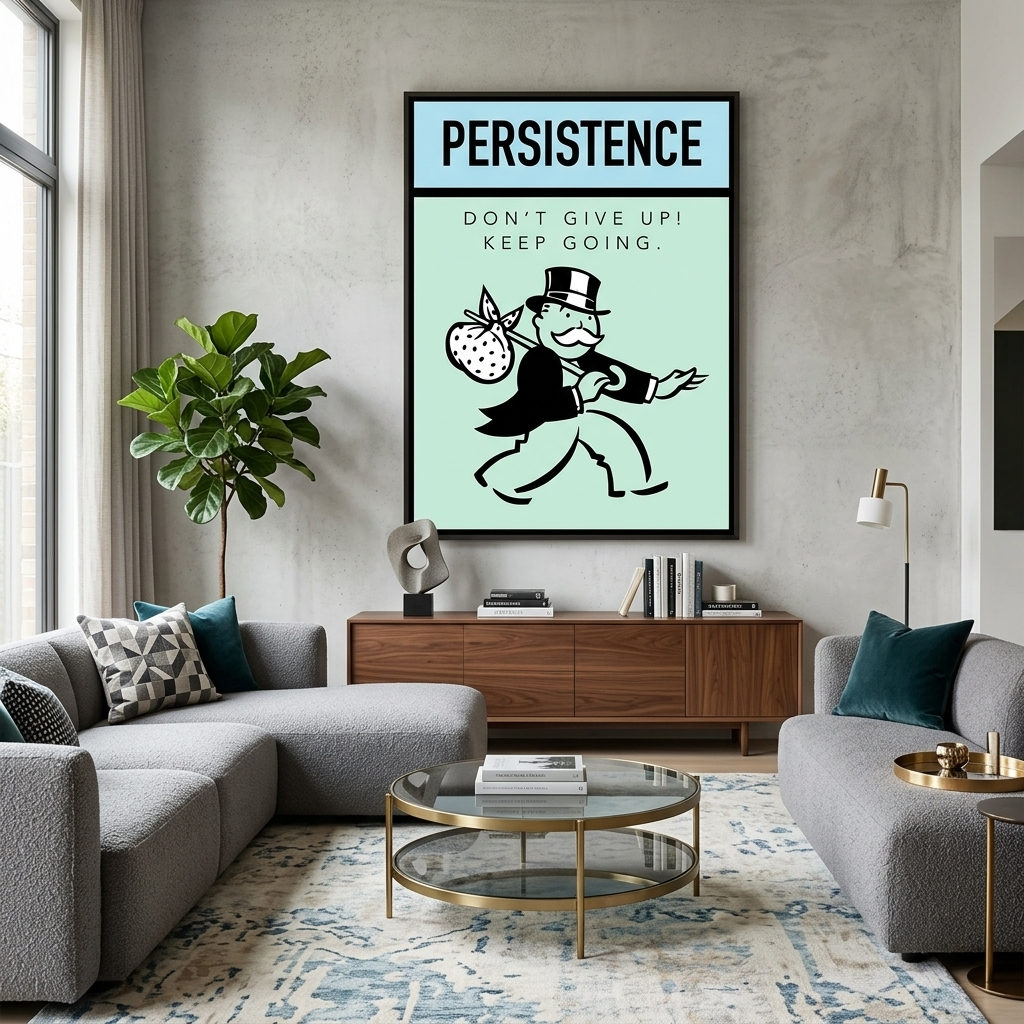 Monopoly Persistence Canvas Wall Art Print