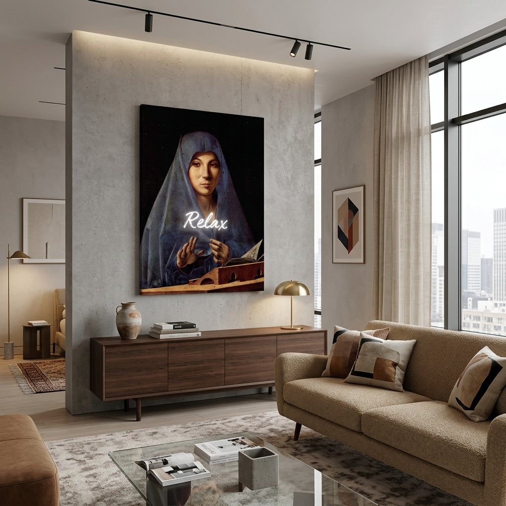 Kunstdruck auf Leinwand „Die Jungfrau Maria“