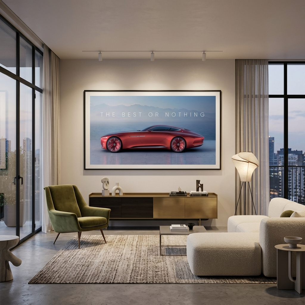 Zur Motivation: Das Beste oder nichts, Maybach, motivierender Leinwand-Kunstdruck