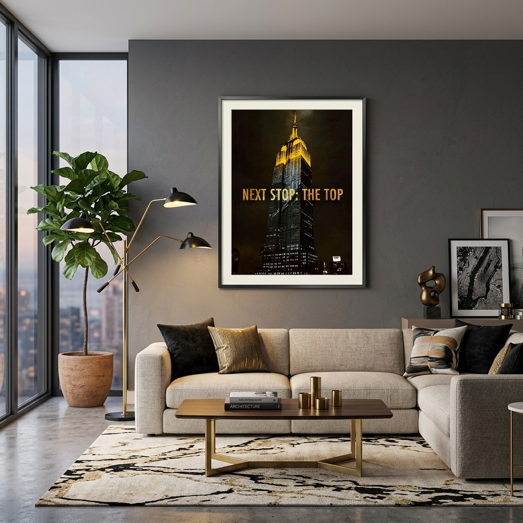 Motivierender Leinwand-Kunstdruck „Empire State Building“