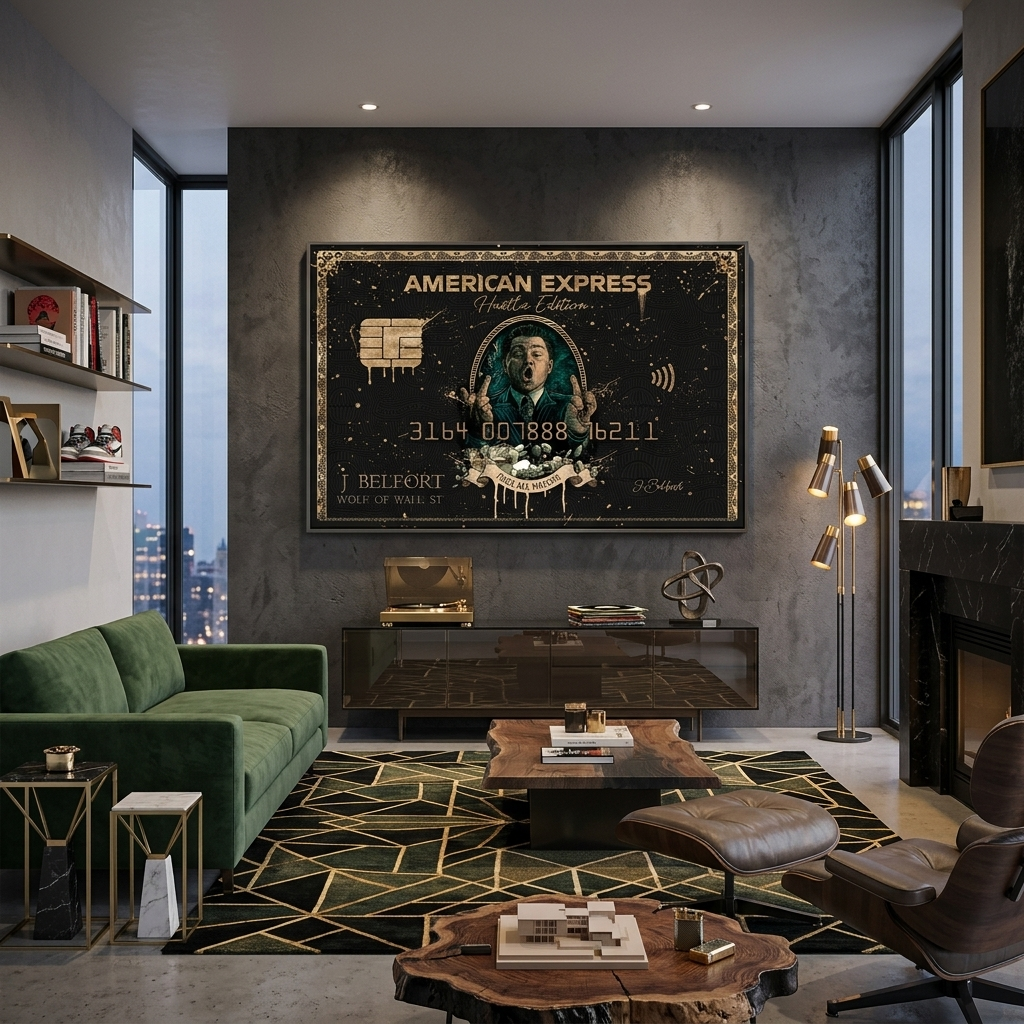 American Express Wolf of Wall Street Motivational Canvas Wall Art Print