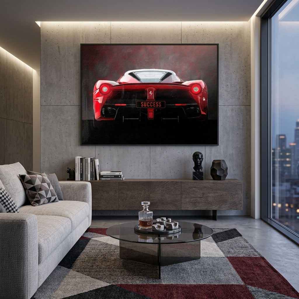 Leinwandbild „Roter Ferrari“