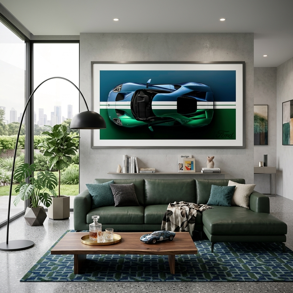 FORD GT BACKSIDE Canvas Wall Art