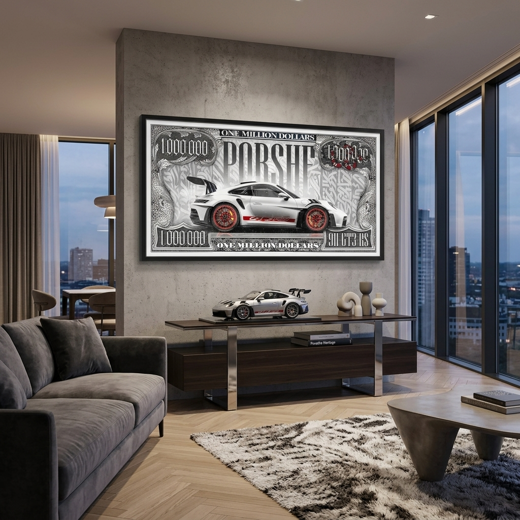 Porsche 911 GT3 RS Million Dollar Canvas Poster - Supercar Wall Art