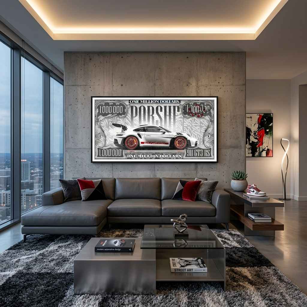100 $ Pop-Art-Kunstdruck auf Leinwand