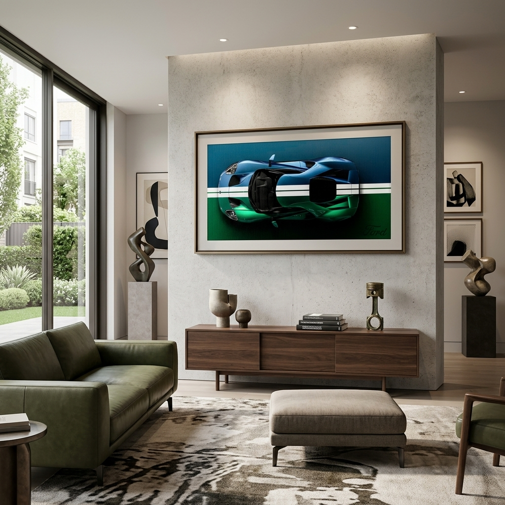 FORD GT BACKSIDE Canvas Wall Art