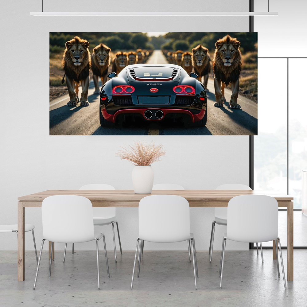 The King’s Pursuit Bugatti Canvas Wall Art