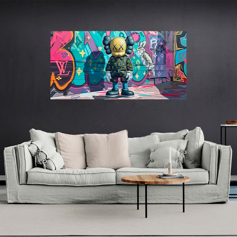 Street Couture Bearbrick Canvas Art - Chic Urban Style for Contemporary Decor