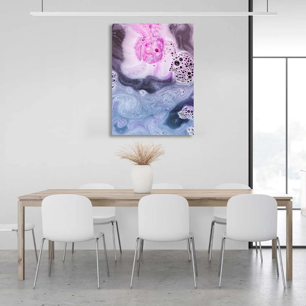 Abstraction Canvas Wall Art Print Paint splashes on water