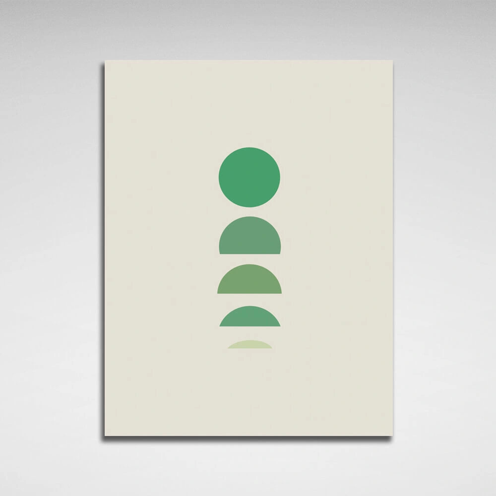 Abstraction Fading shades green Canvas Wall Art Print