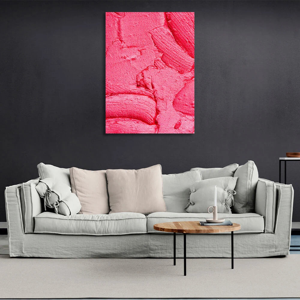 Abstraktion rosa Lidschatten Abstraktion Leinwand Wand Kunstdruck
