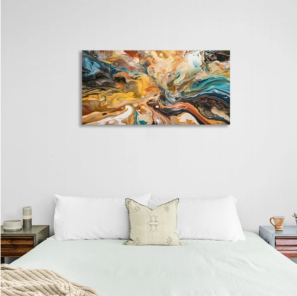 Abstraction multicolored divorces Abstraction Canvas Wall Art Print