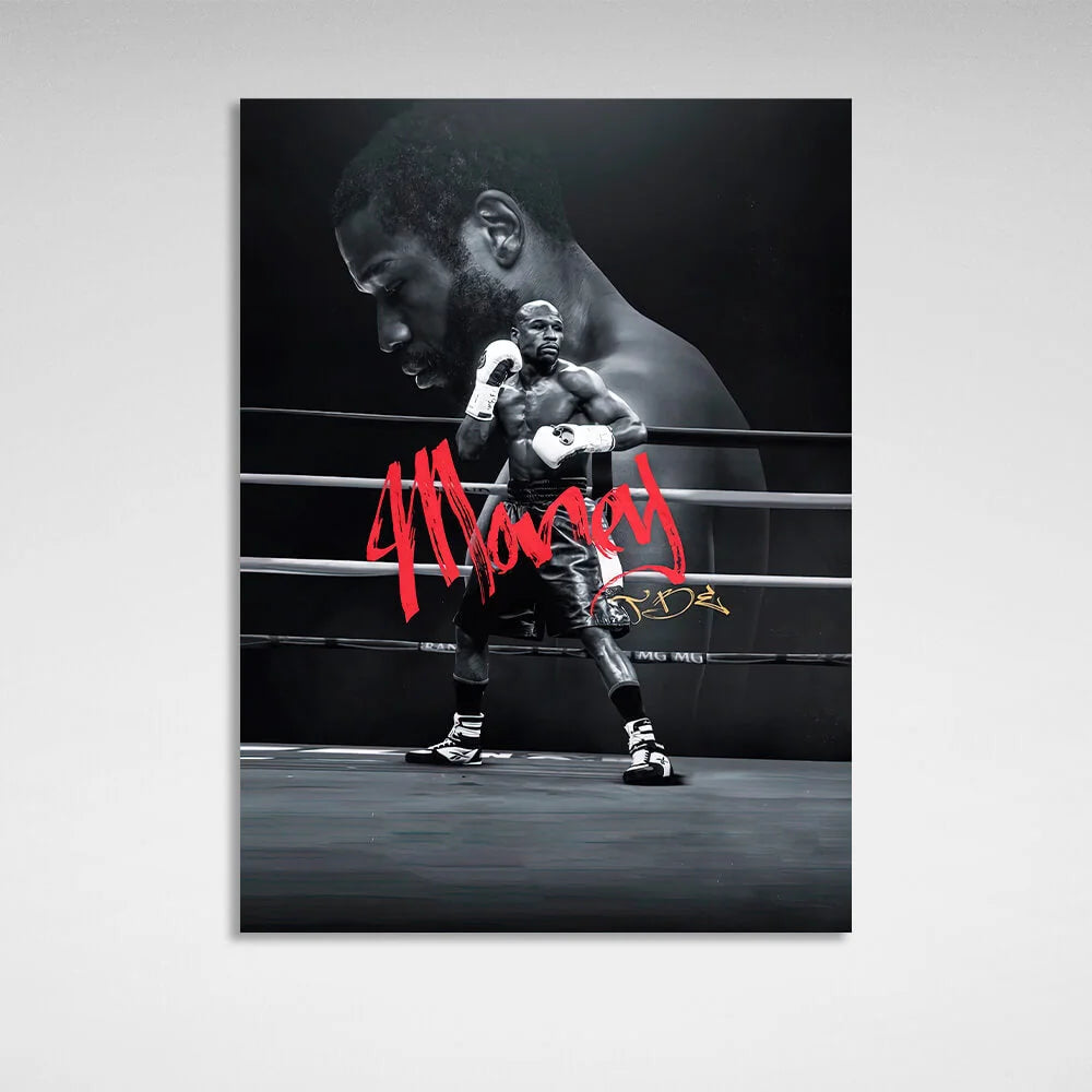 Kunstdruck auf Leinwand, Boxer Floyd Mayweather