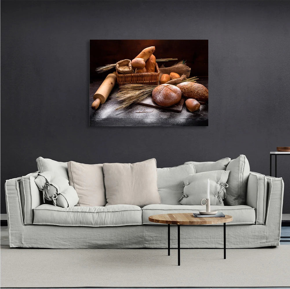 Leinwandbild „Brot und Baguette“ für die Küche