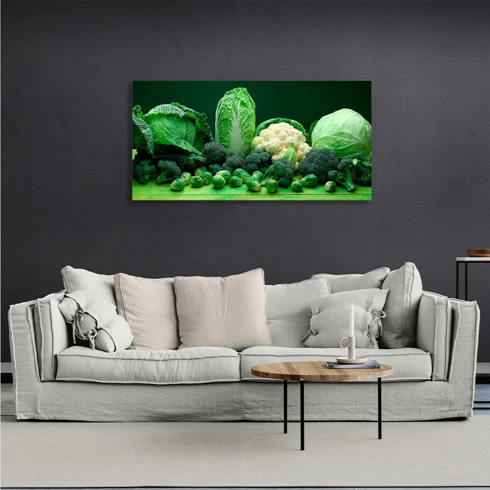 Leinwandbild „Kohl und Brokkoli“ für die Küche